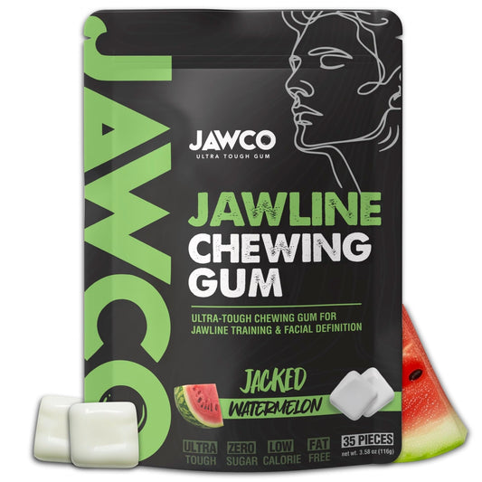 Ultra-tough Jawline Chewing Gum | Get a Stronger, Squarer Jawline | Jaw Training Hard Gum | Chisel, Sculpt, Tone your Jaw | 15X Hardness | Facial Fitness Mewing Gum | Mighty Mint (1-Pack)