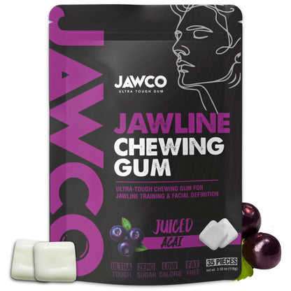 Ultra-tough Jawline Chewing Gum | Get a Stronger, Squarer Jawline | Jaw Training Hard Gum | Chisel, Sculpt, Tone your Jaw | 15X Hardness | Facial Fitness Mewing Gum | Mighty Mint (1-Pack)