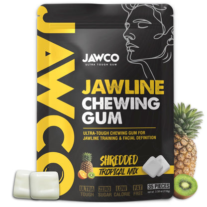 Ultra-tough Jawline Chewing Gum | Get a Stronger, Squarer Jawline | Jaw Training Hard Gum | Chisel, Sculpt, Tone your Jaw | 15X Hardness | Facial Fitness Mewing Gum | Mighty Mint (1-Pack)